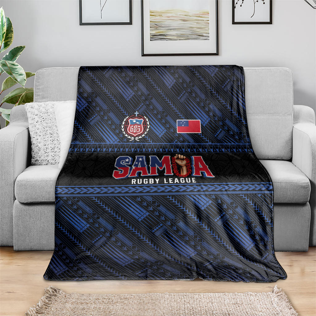 Toa Samoa Rugby Blanket Siva Tau - Samoan Warriors Pacific Pattern LT03 - Polynesian Pride