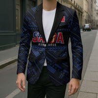 Toa Samoa Rugby Blazer Siva Tau - Samoan Warriors Pacific Pattern LT03 - Polynesian Pride