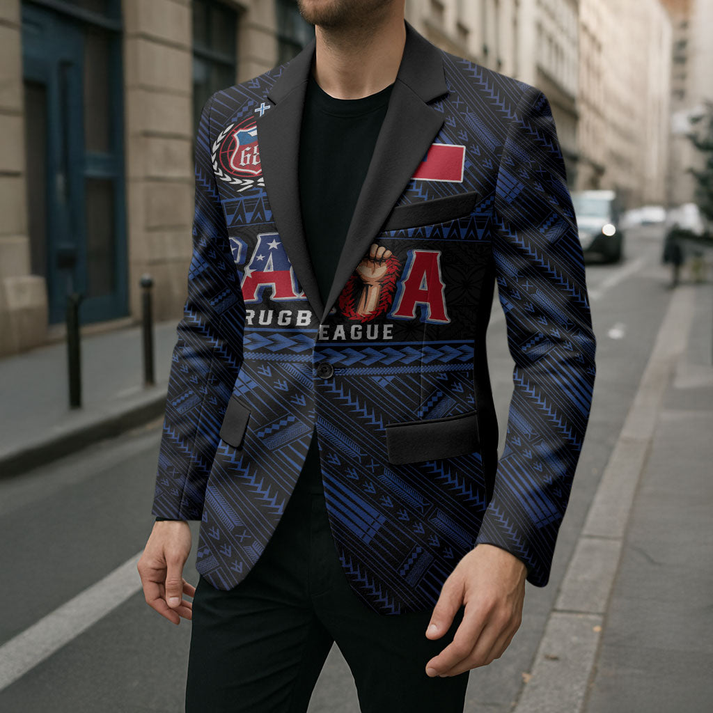 Toa Samoa Rugby Blazer Siva Tau - Samoan Warriors Pacific Pattern LT03 - Polynesian Pride