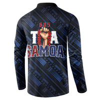 Toa Samoa Rugby Button Sweatshirt Siva Tau - Samoan Warriors Pacific Pattern LT03 - Polynesian Pride