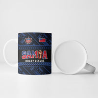 Toa Samoa Rugby Ceramic Mug Siva Tau - Samoan Warriors Pacific Pattern LT03 - Polynesian Pride