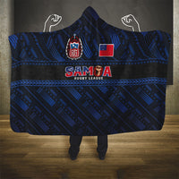 Toa Samoa Rugby Hooded Blanket Siva Tau - Samoan Warriors Pacific Pattern LT03 - Polynesian Pride