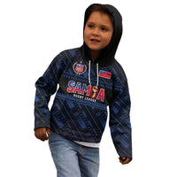 Toa Samoa Rugby Kid Hoodie Siva Tau - Samoan Warriors Pacific Pattern LT03 - Polynesian Pride