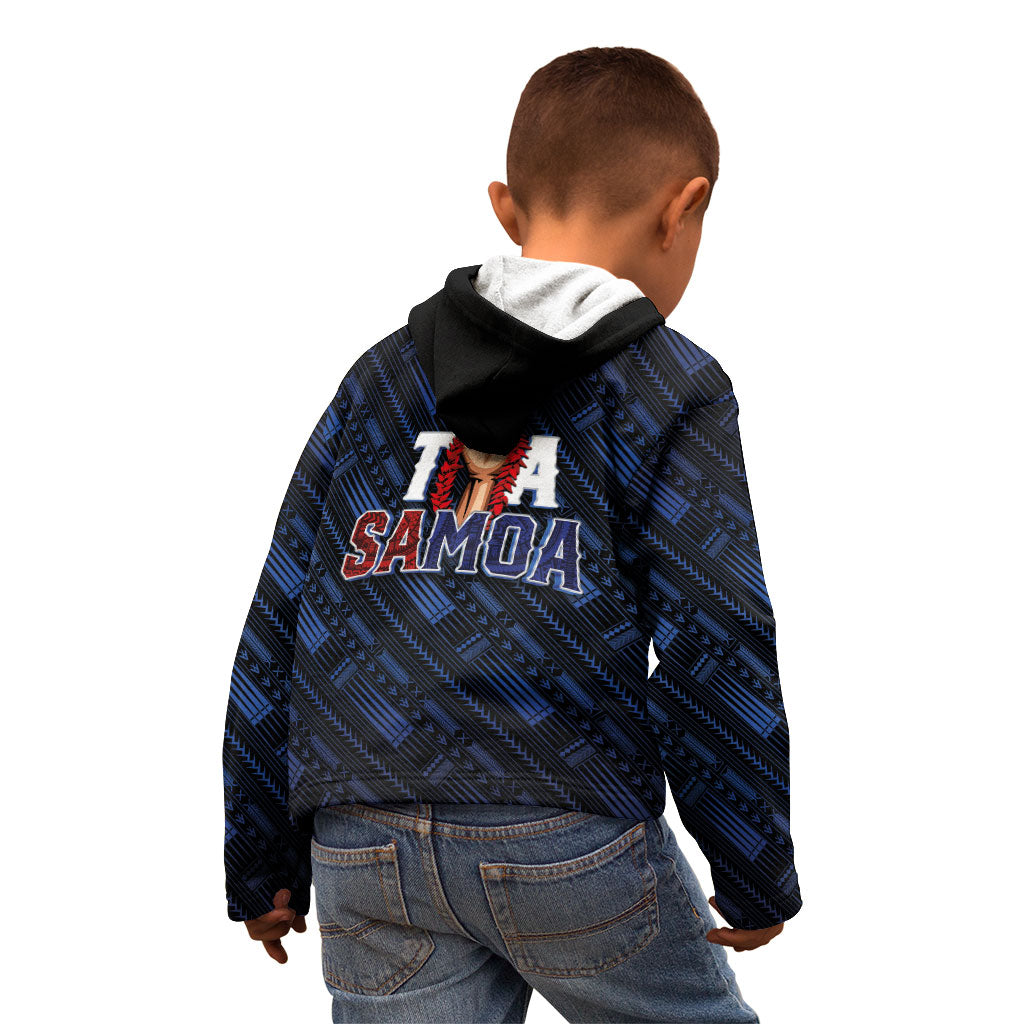 Toa Samoa Rugby Kid Hoodie Siva Tau - Samoan Warriors Pacific Pattern LT03 - Polynesian Pride