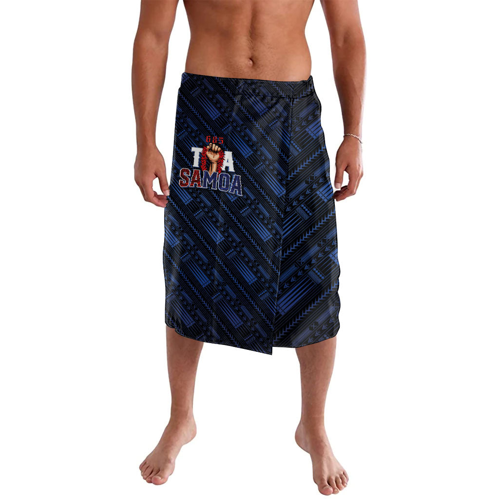 Toa Samoa Rugby Lavalava Siva Tau - Samoan Warriors Pacific Pattern LT03 Navy - Polynesian Pride
