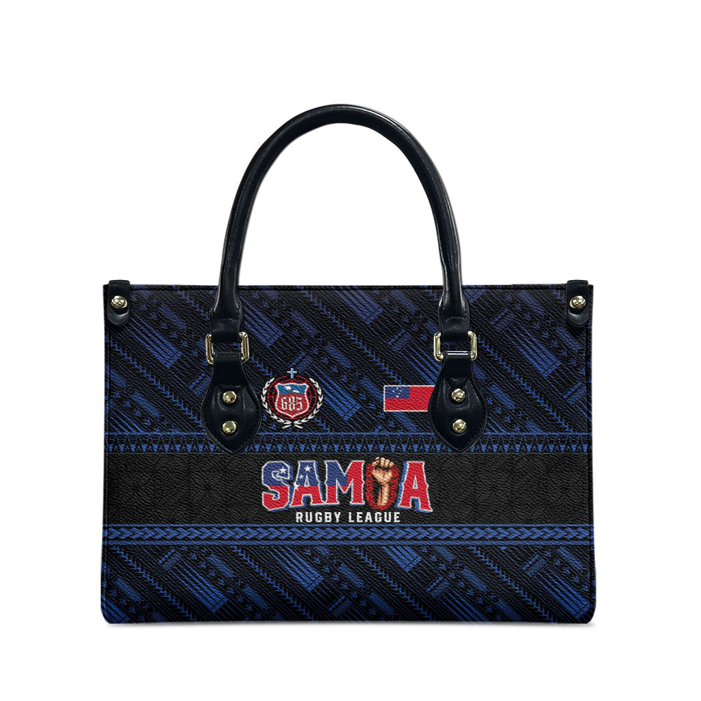 Toa Samoa Rugby Leather Bag Siva Tau - Samoan Warriors Pacific Pattern LT03 - Polynesian Pride