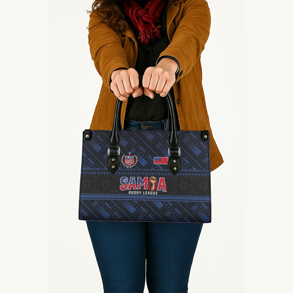 Toa Samoa Rugby Leather Bag Siva Tau - Samoan Warriors Pacific Pattern LT03 - Polynesian Pride