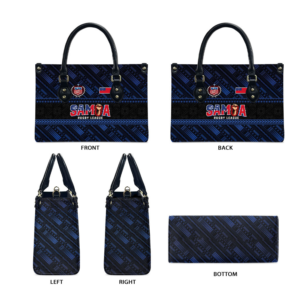 Toa Samoa Rugby Leather Bag Siva Tau - Samoan Warriors Pacific Pattern LT03 - Polynesian Pride