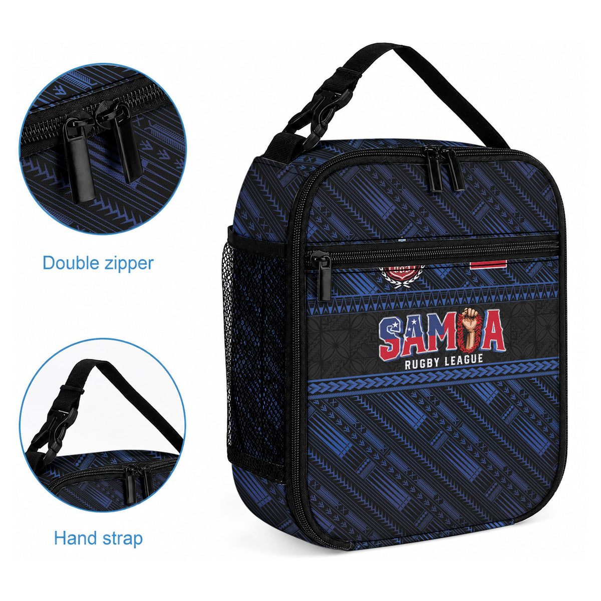 Toa Samoa Rugby Lunch Bag Siva Tau - Samoan Warriors Pacific Pattern