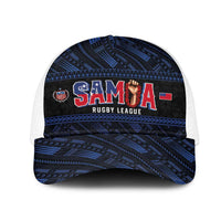 Toa Samoa Rugby Mesh Trucker Cap Siva Tau - Samoan Warriors Pacific Pattern