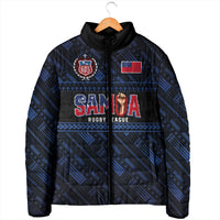 Toa Samoa Rugby Padded Jacket Siva Tau - Samoan Warriors Pacific Pattern LT03 - Polynesian Pride