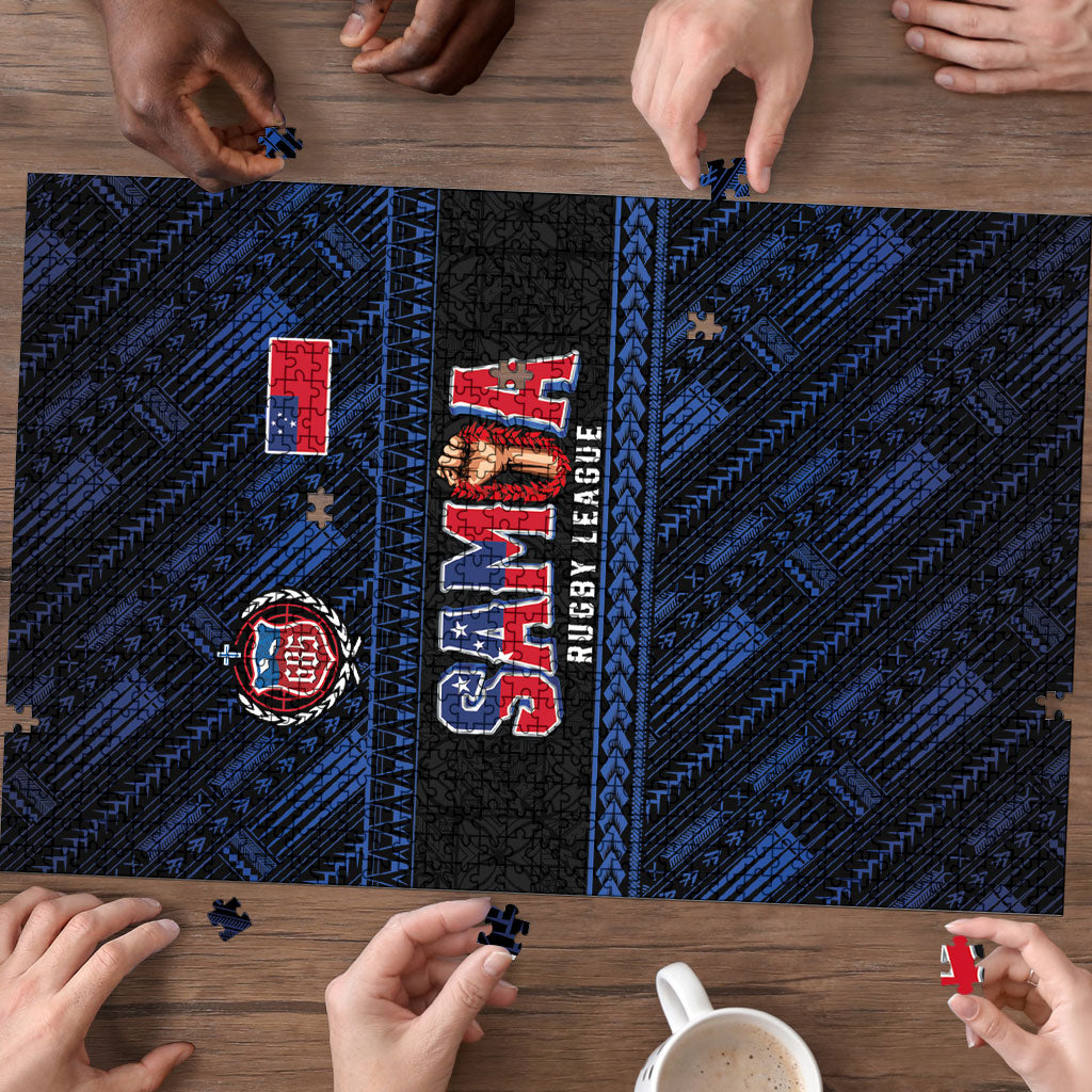 Toa Samoa Rugby Puzzle Siva Tau - Samoan Warriors Pacific Pattern LT03 - Polynesian Pride