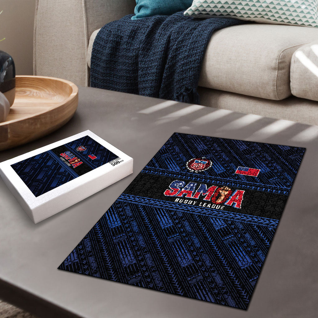 Toa Samoa Rugby Puzzle Siva Tau - Samoan Warriors Pacific Pattern LT03 - Polynesian Pride
