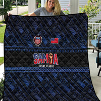 Toa Samoa Rugby Quilt Siva Tau - Samoan Warriors Pacific Pattern LT03 Navy - Polynesian Pride