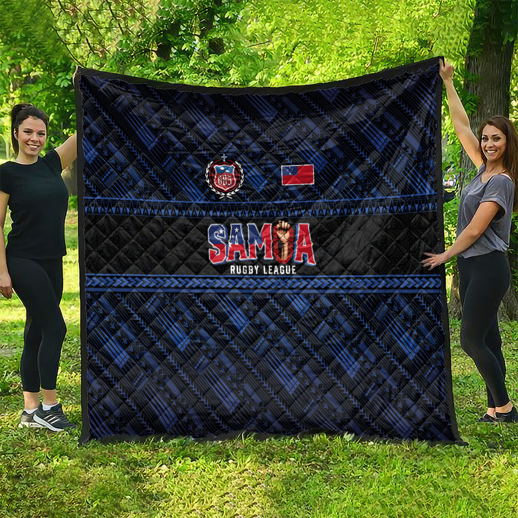 Toa Samoa Rugby Quilt Siva Tau - Samoan Warriors Pacific Pattern LT03 - Polynesian Pride
