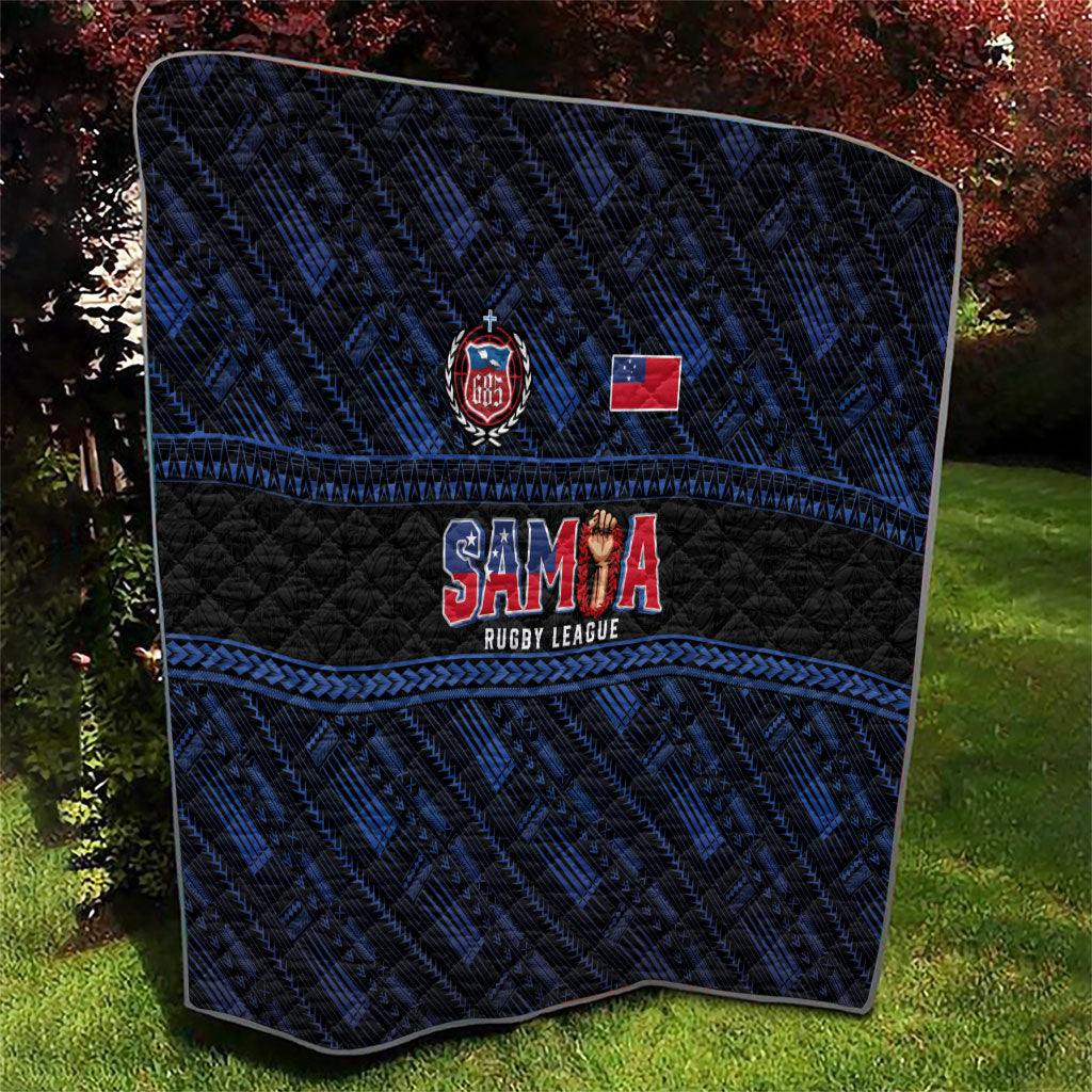 Toa Samoa Rugby Quilt Siva Tau - Samoan Warriors Pacific Pattern LT03 - Polynesian Pride