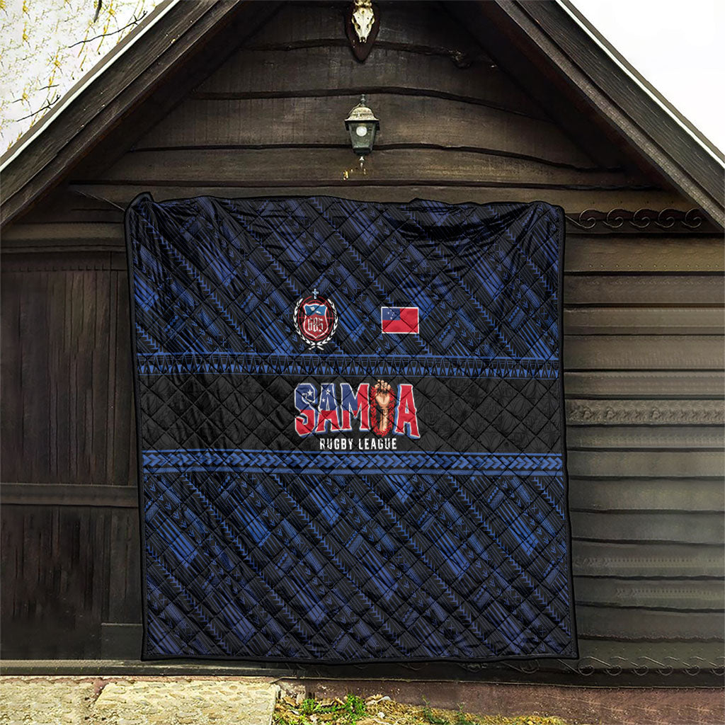 Toa Samoa Rugby Quilt Siva Tau - Samoan Warriors Pacific Pattern LT03 - Polynesian Pride