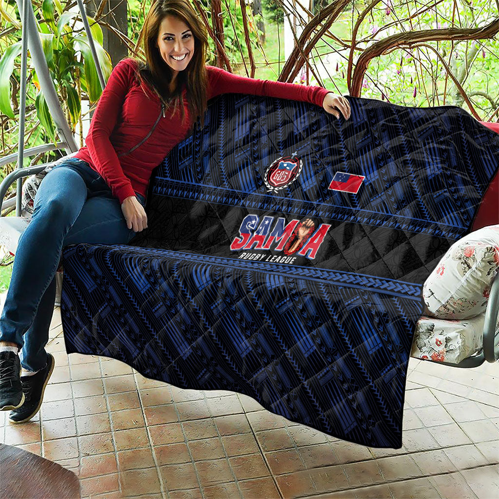 Toa Samoa Rugby Quilt Siva Tau - Samoan Warriors Pacific Pattern LT03 - Polynesian Pride