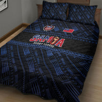 Toa Samoa Rugby Quilt Bed Set Siva Tau - Samoan Warriors Pacific Pattern LT03 - Polynesian Pride