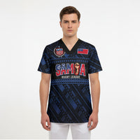 Toa Samoa Rugby Scrub Top Siva Tau - Samoan Warriors Pacific Pattern LT03 - Polynesian Pride
