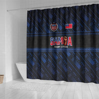Toa Samoa Rugby Shower Curtain Siva Tau - Samoan Warriors Pacific Pattern LT03 - Polynesian Pride
