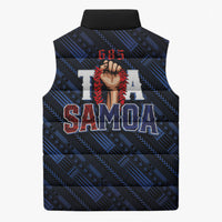 Toa Samoa Rugby Sleeveless Puffer Jacket Siva Tau - Samoan Warriors Pacific Pattern LT03 - Polynesian Pride