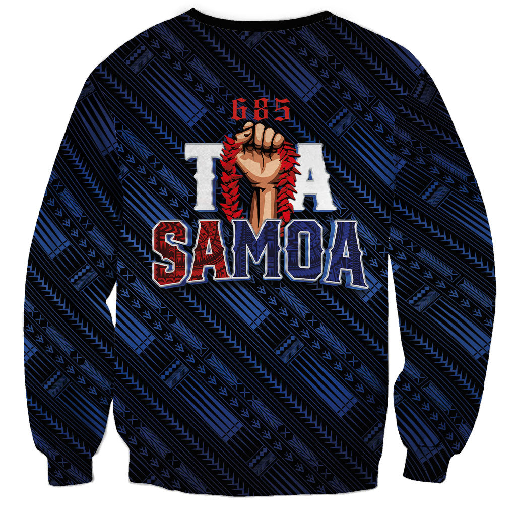 Toa Samoa Rugby Sweatshirt Siva Tau - Samoan Warriors Pacific Pattern LT03 - Polynesian Pride