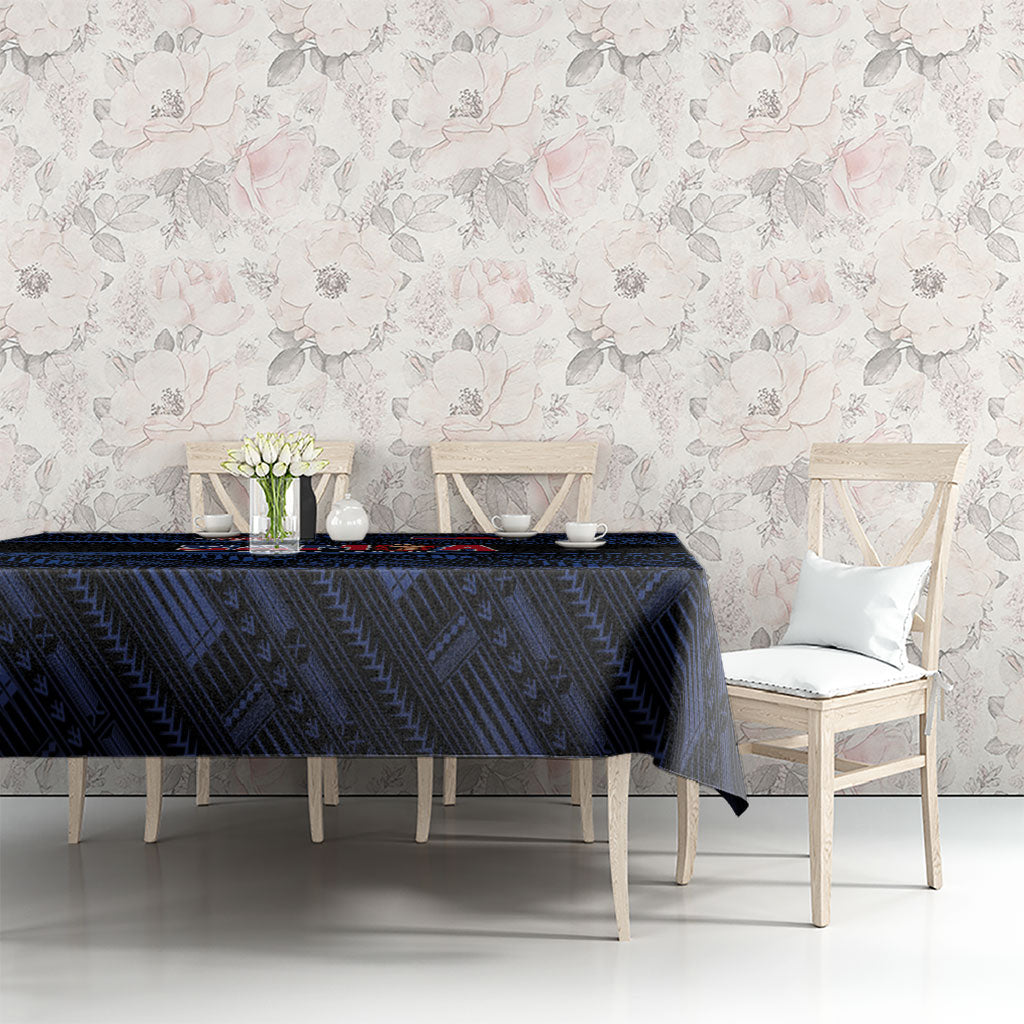 Toa Samoa Rugby Tablecloth Siva Tau - Samoan Warriors Pacific Pattern LT03 - Polynesian Pride