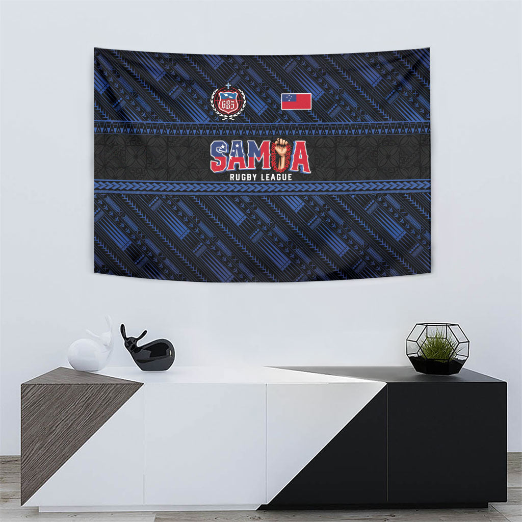 Toa Samoa Rugby Tapestry Siva Tau - Samoan Warriors Pacific Pattern LT03 - Polynesian Pride