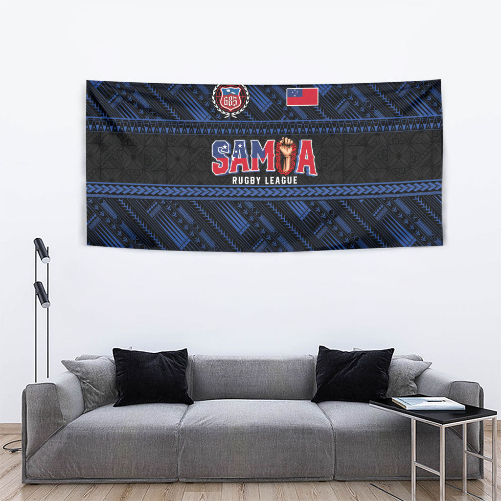Toa Samoa Rugby Tapestry Siva Tau - Samoan Warriors Pacific Pattern LT03 - Polynesian Pride