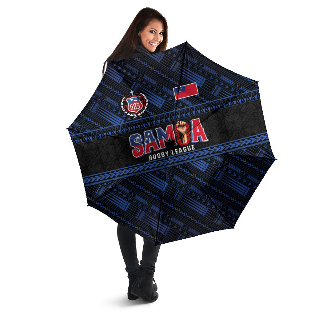 Toa Samoa Rugby Umbrella Siva Tau - Samoan Warriors Pacific Pattern LT03 - Polynesian Pride