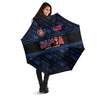 Toa Samoa Rugby Umbrella Siva Tau - Samoan Warriors Pacific Pattern LT03 - Polynesian Pride