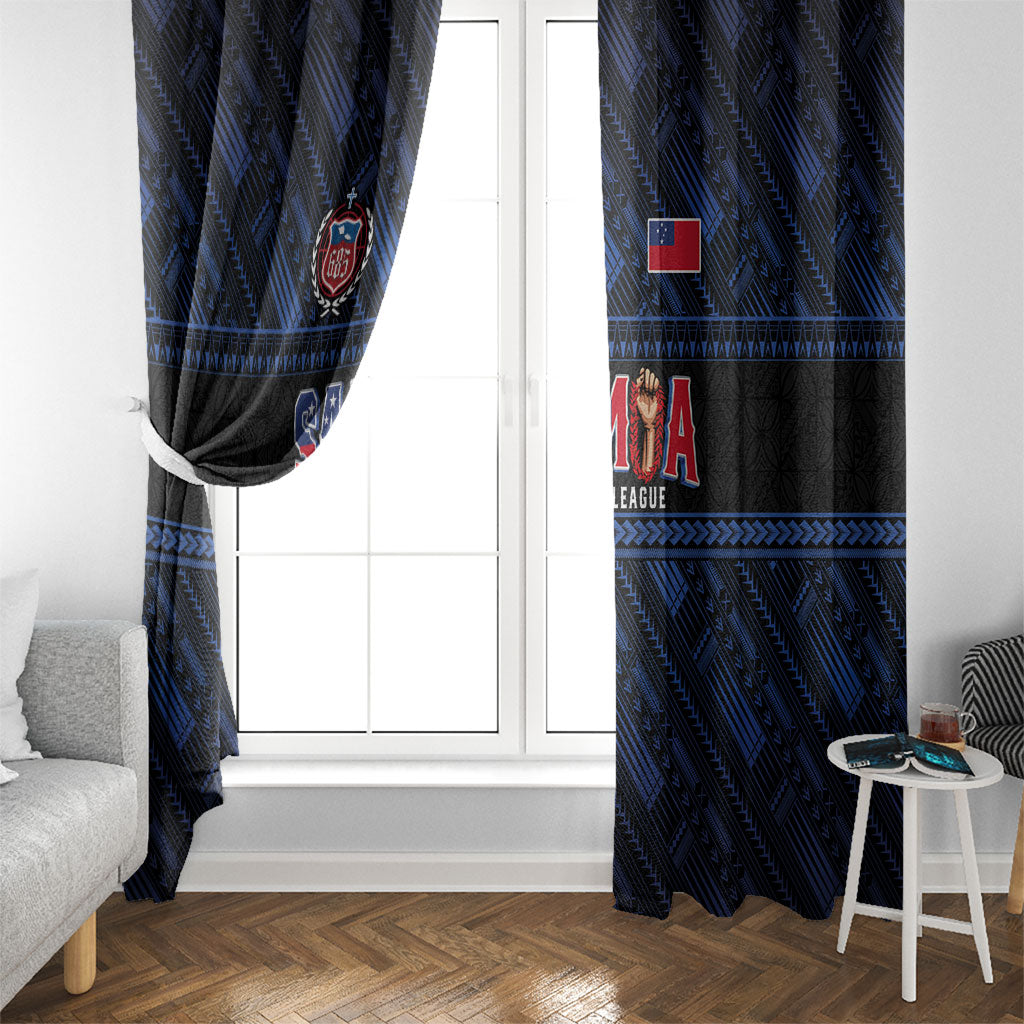 Toa Samoa Rugby Window Curtain Siva Tau - Samoan Warriors Pacific Pattern LT03 - Polynesian Pride