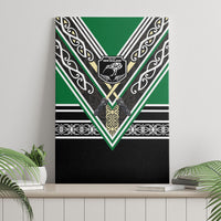 New Zealand Maori Rugby Canvas Wall Art Aotearoa Koru Geometric - Naturalistic Green LT03 - Polynesian Pride