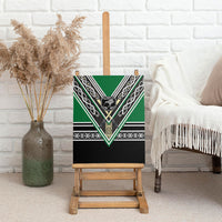New Zealand Maori Rugby Canvas Wall Art Aotearoa Koru Geometric - Naturalistic Green LT03 - Polynesian Pride