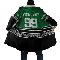 New Zealand Maori Rugby Custom Cloak Aotearoa Koru Geometric - Naturalistic Green LT03 - Polynesian Pride