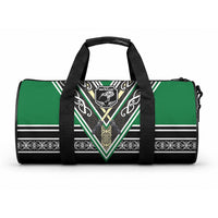New Zealand Maori Rugby Duffle Bag Aotearoa Koru Geometric - Naturalistic Green LT03 One size Green - Polynesian Pride