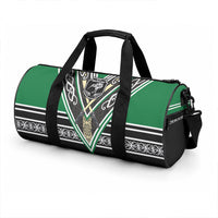 New Zealand Maori Rugby Duffle Bag Aotearoa Koru Geometric - Naturalistic Green LT03 - Polynesian Pride