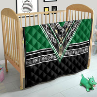 New Zealand Maori Rugby Quilt Aotearoa Koru Geometric - Naturalistic Green LT03 - Polynesian Pride