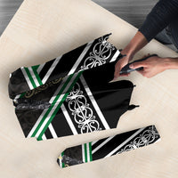 New Zealand Maori Rugby Umbrella Aotearoa Koru Geometric - Naturalistic Green LT03 - Polynesian Pride