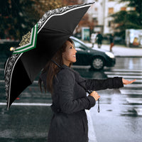 New Zealand Maori Rugby Umbrella Aotearoa Koru Geometric - Naturalistic Green LT03 - Polynesian Pride