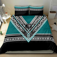 New Zealand Maori Rugby Bedding Set Aotearoa Koru Geometric - Oceanic Color LT03 - Polynesian Pride