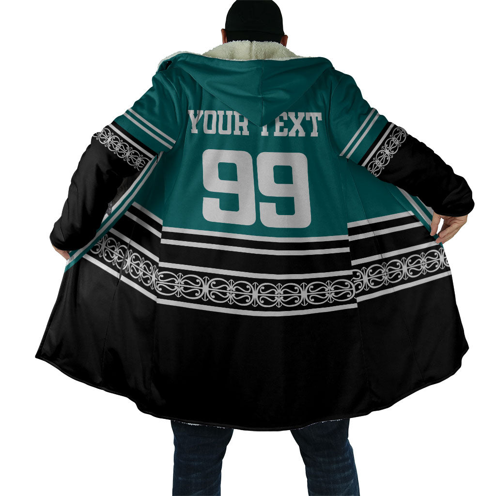 New Zealand Maori Rugby Custom Cloak Aotearoa Koru Geometric - Oceanic Color LT03 - Polynesian Pride
