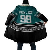 New Zealand Maori Rugby Custom Cloak Aotearoa Koru Geometric - Oceanic Color LT03 - Polynesian Pride