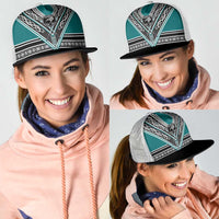 New Zealand Maori Rugby Mesh Trucker Cap Aotearoa Koru Geometric - Oceanic Color LT03 - Polynesian Pride