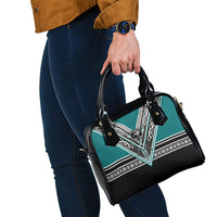 New Zealand Maori Rugby Shoulder Handbag Aotearoa Koru Geometric - Oceanic Color LT03 - Polynesian Pride
