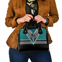New Zealand Maori Rugby Shoulder Handbag Aotearoa Koru Geometric - Oceanic Color LT03 - Polynesian Pride