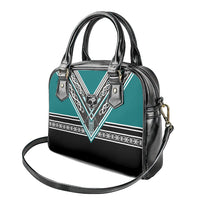 New Zealand Maori Rugby Shoulder Handbag Aotearoa Koru Geometric - Oceanic Color LT03 - Polynesian Pride