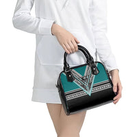 New Zealand Maori Rugby Shoulder Handbag Aotearoa Koru Geometric - Oceanic Color LT03 - Polynesian Pride