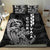 Cook Islands Vaa Polynesian Art Tattoo Bedding Set Black Color